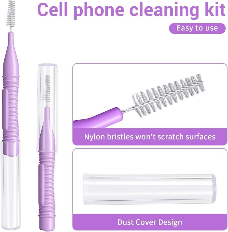 Cell Phone Cleaning Kit with Nylon Brushes for USB-C Port gallery