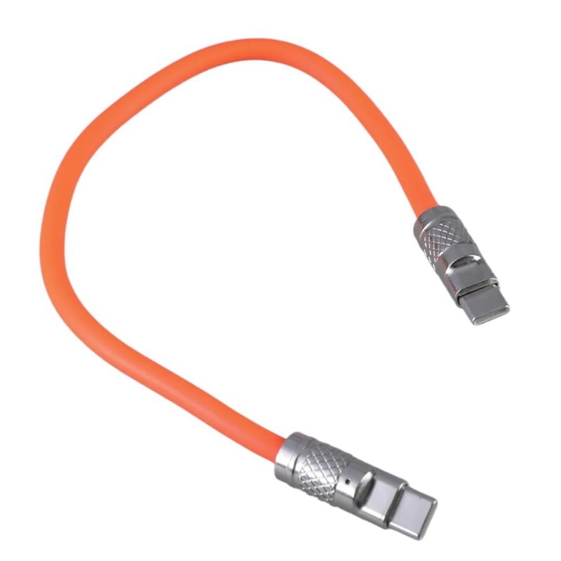 30cm USB C to USB C Data Cable Fast Charging Cord Wire for Tablet Phones Orange gallery