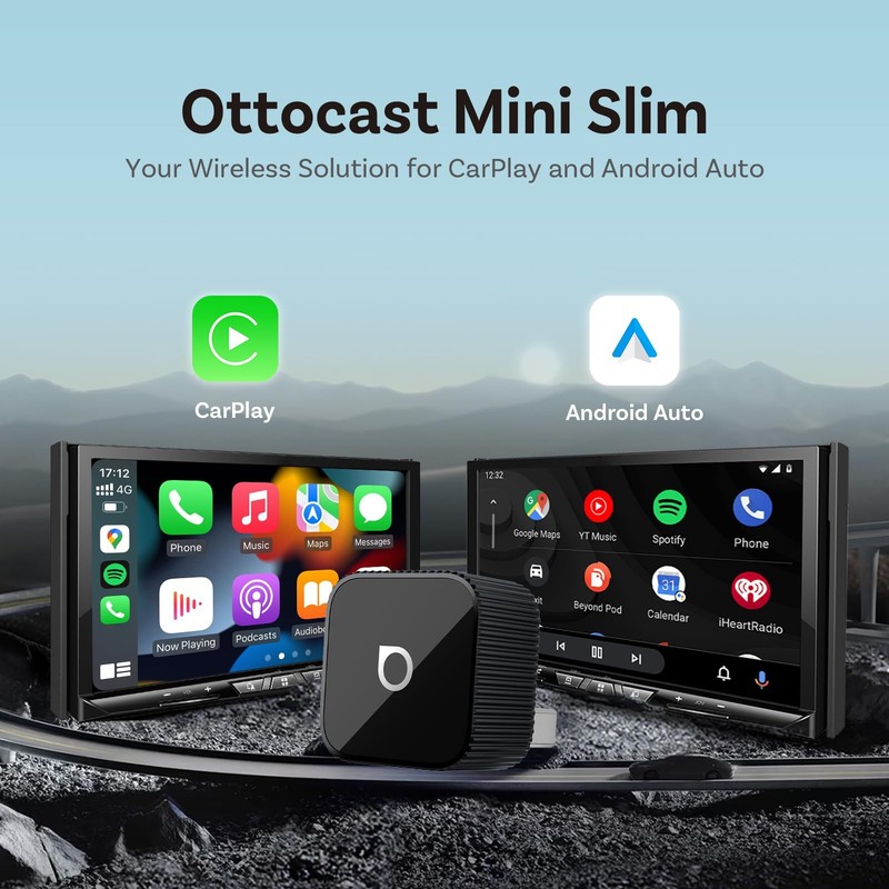 Mini Slim, 2026 Upgrade 2in1 Wireless CarPlay & Android Auto Adapter, Plug & ... gallery