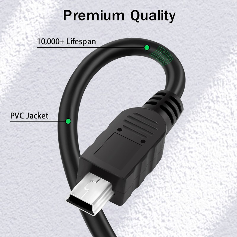 Kxable USB C to Mini USB Cable 4 Feet, USB C to Mini 5-Pin Charging Sync Dat... gallery