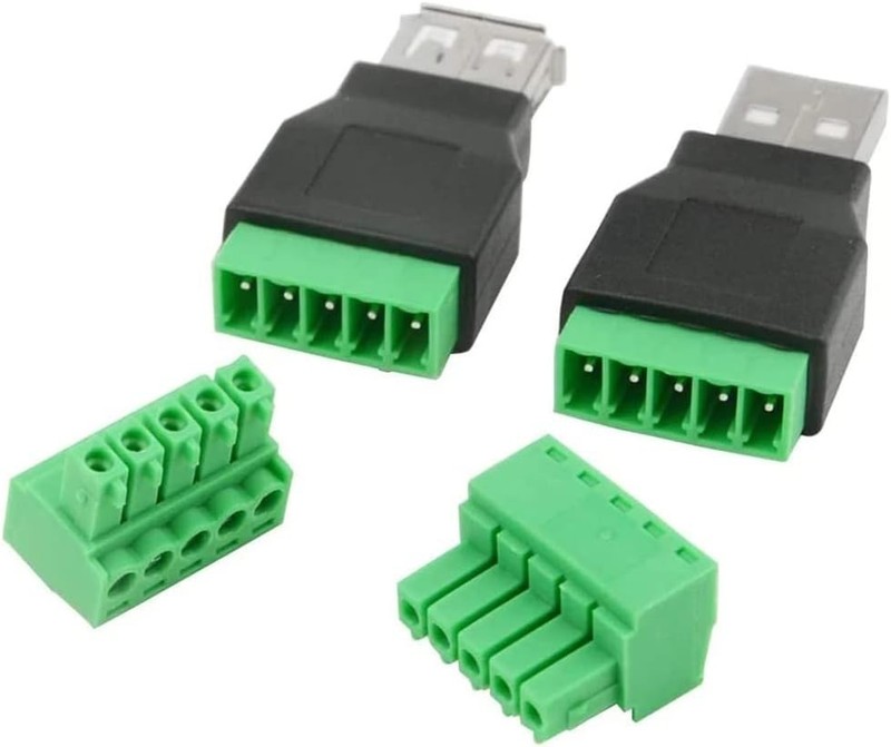 USB 2.0 Male/Female to 5 Pin Terminal Block Connectors gallery