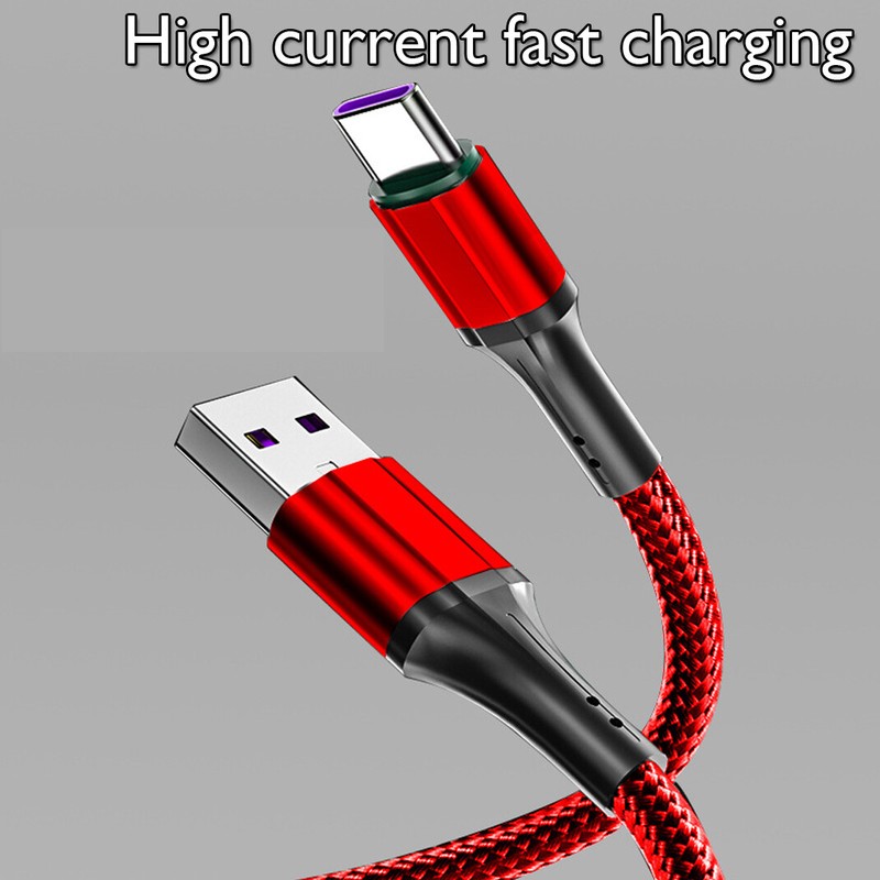 1/2M Nylon Braided USB Type C Charging Cable 3A Fast Charger Long Lead Data Sync gallery
