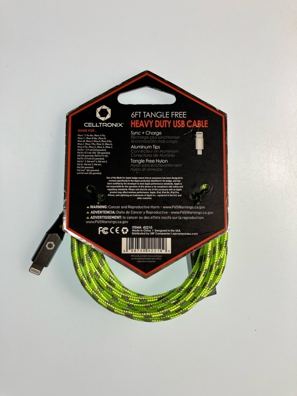Titanium Hi-vis 6’ft Tangle Free Heavy Duty USB Cable Type-C Connector gallery