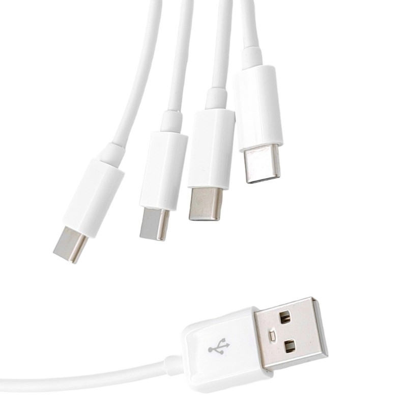 50cm Long USB to USB C Splitter Cable 4 in 1 Type C Charging Cord Wire for Phone gallery