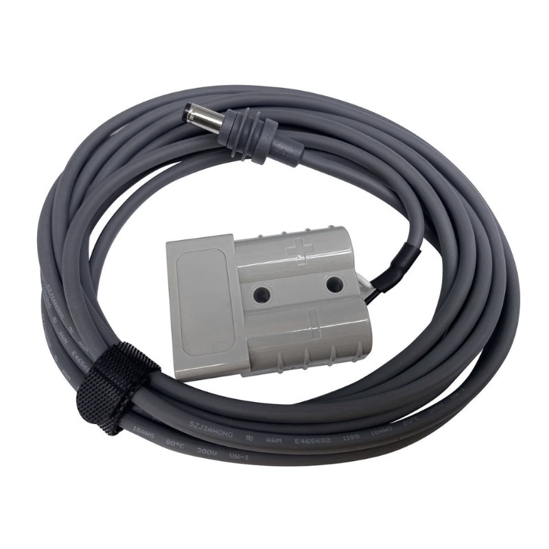 Mini unit battery cable with flexible silicone layer and 50A end