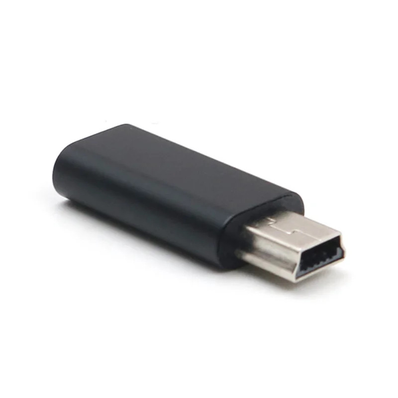 Mini USB to Type C Adapter 5 Pin Male Mini USB to Female USB Type C Data Transfe
