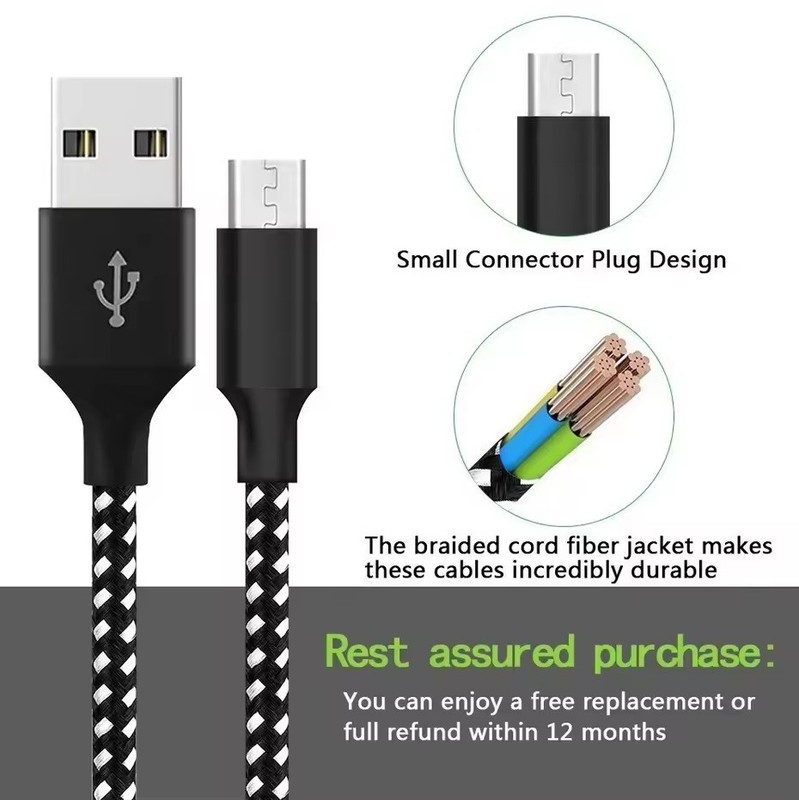 Braided USB C Type-C Fast Charging Data SYNC Charger Cable Cord 3/6/10FT Lot gallery