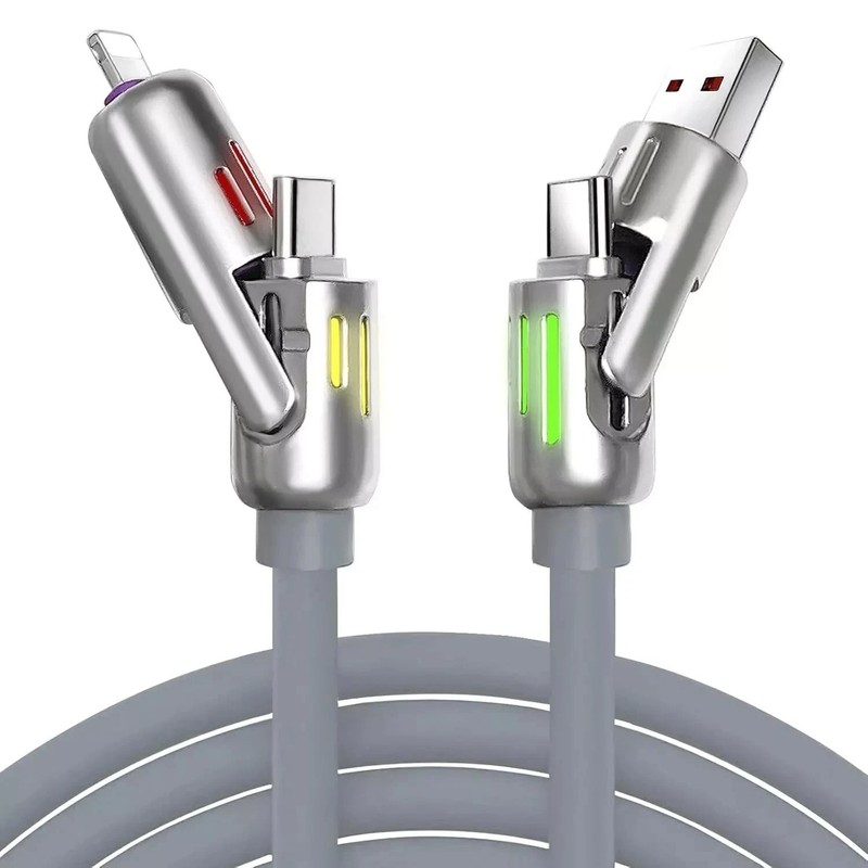 2X 4 in 1 Multi-USB Charging Cable for iphone Fast Charging/With USB A+ Type-C gallery