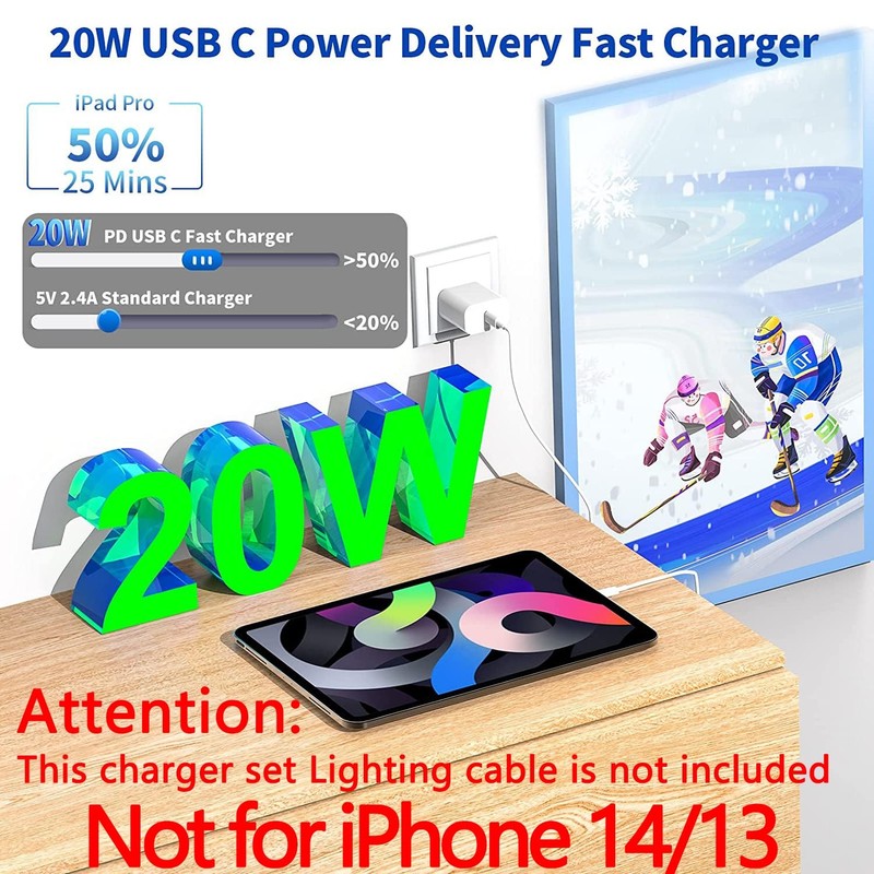 Fast iPad Charger,iPad Charger Fast Charging 2Pack Wall Chargers Plug Adapter... gallery