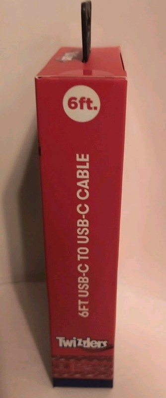 Twizzlers Candy Novelty Themed 6 ft Phone Charger USB-C to USB-C Cable gallery
