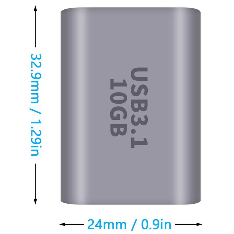 2X 10Gbps USB 3.1 A Female to Type C Female Converter OTG Adapter Fast Charging gallery