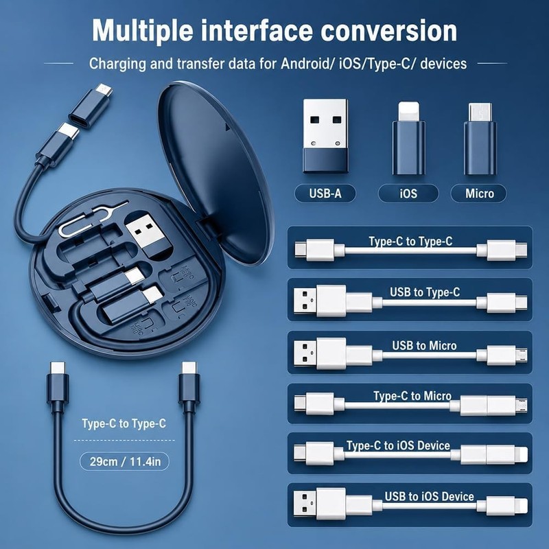USB C Adapter Kit Multi Charging Cable Case Phone Holder gallery