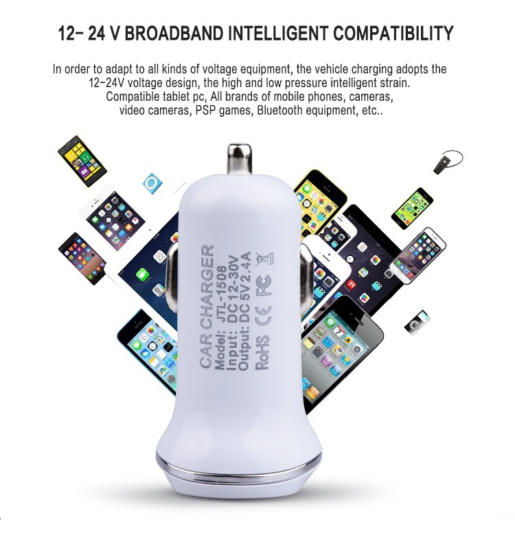 2 Fast Car Charger with Dual USB Ports For APPLE, SAMSUNG, LG, MOTOROLA & more. gallery