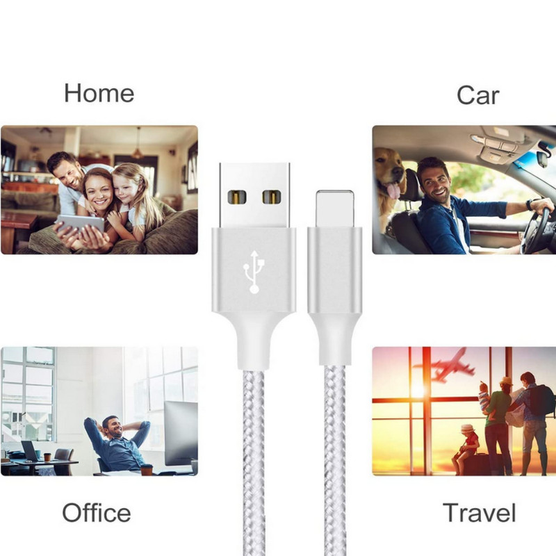 3Pack USB Fast Charging Cable Lot 10Ft For iPhone 13 12 11 7 6 XR X Charger Cord gallery