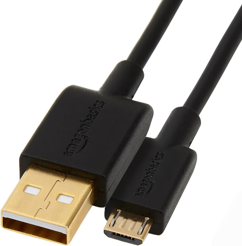 USB-A to Micro USB Charging Cable, 480Mbps Data Transfer Speed, Gold-Plated Plug