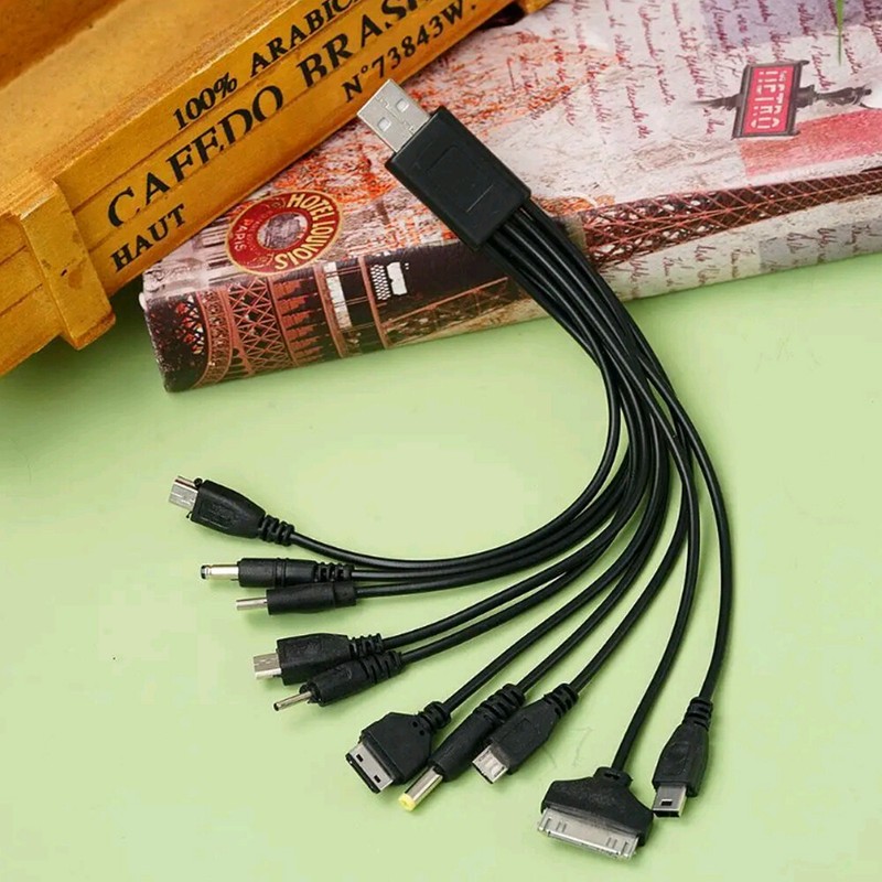 1pc 10 In1 Micro USB Multi Cable Charger Charging New Cable For Mobile Phone#ZH gallery