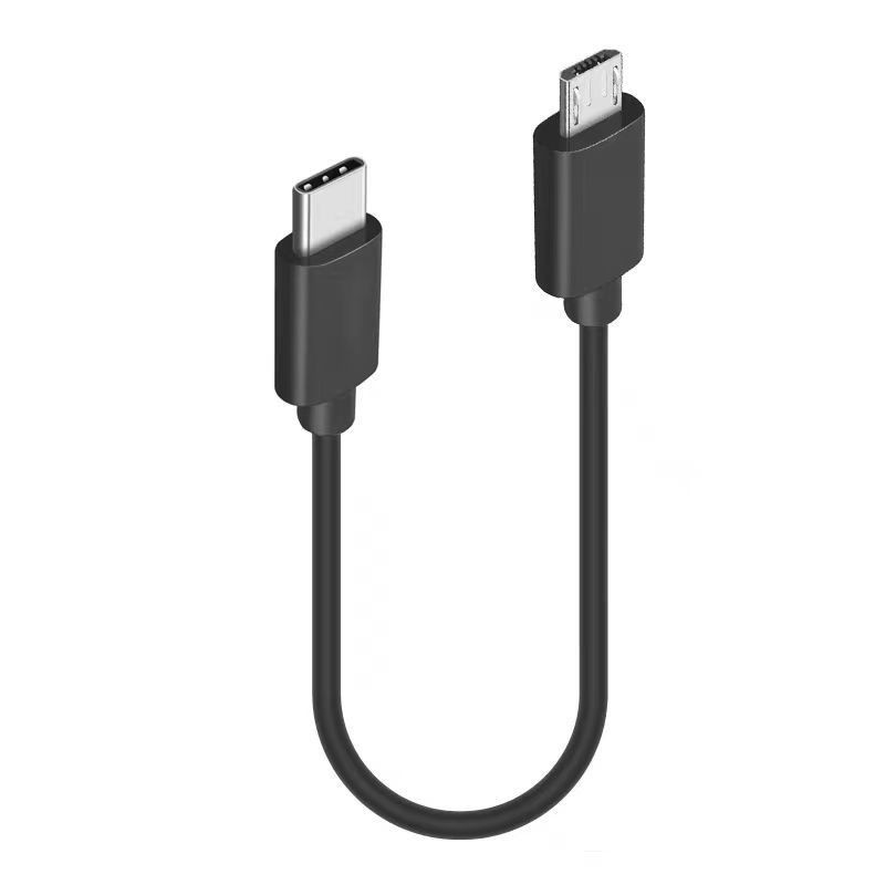USB Type C to Micro 5V/2.4A Data & Sync Transfer OTG charging cable - Black Lot gallery