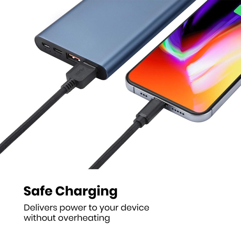 Elegant 3 Ft Braided USB Type-C to USB-A Cable - Fast Charging & Data Transfer gallery
