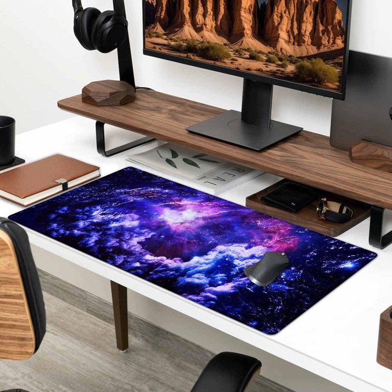 Large Extended Gaming Mouse Pad with Stitched Edges, Non-Slip Rubber Base Mou... gallery