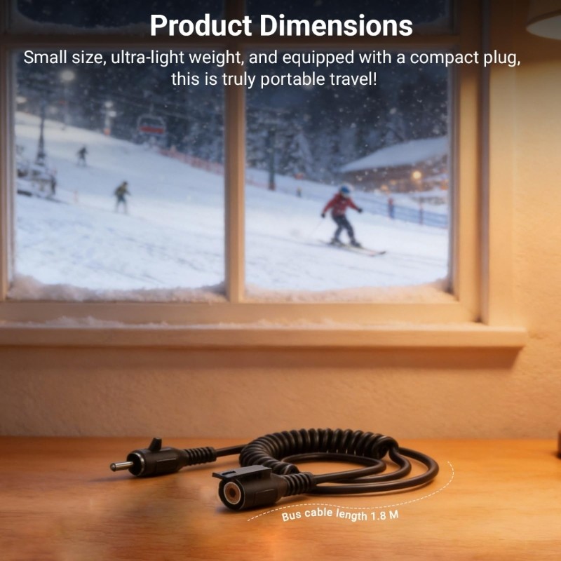 Adjustable Black Matte AV Power Cord Charging Cable For Various Office Devices gallery