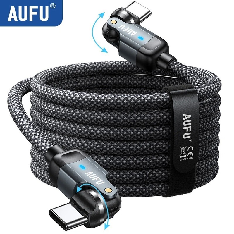 AUFU 60W USB C to Type C Fast Charging Cable for iPhone16 15 Samsung S25 MacBook