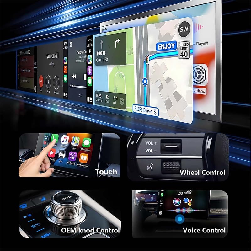 Wireless CarPlay Adapter & Android Auto Dongle, Shiny Silver，Fast Auto-Connec... gallery