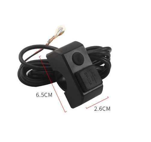 7/8" Motorcycle 2-USB Port Handlebar Charger 12V To 5V 3A gallery