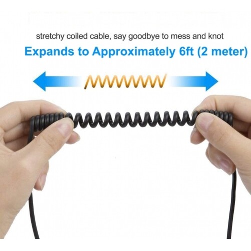 For Samsung Galaxy A23/A24/A25/A26 - USB-C to TYPE-C Coiled Cable Fast Charger gallery