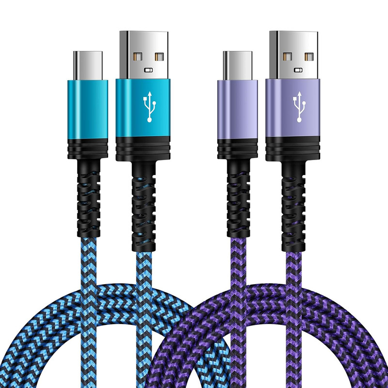USB Type C Charger Cable,[2-Pack 6Ft]Android Charger Cable USB C Fast Charging C