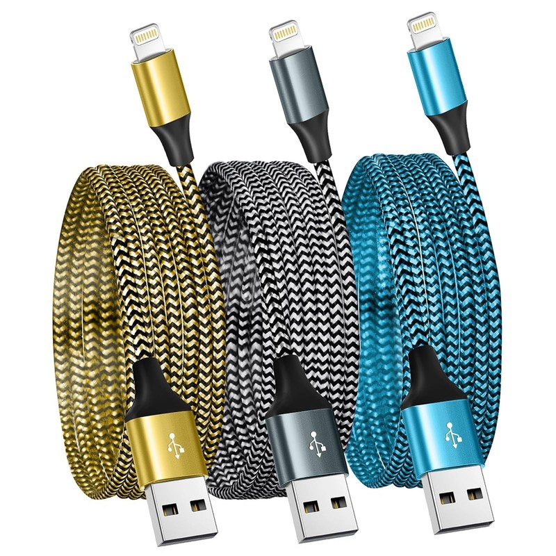 for iPhone Charger 3 Pack 6FT USB Lightning Cable MFi Certified Fast Charging...