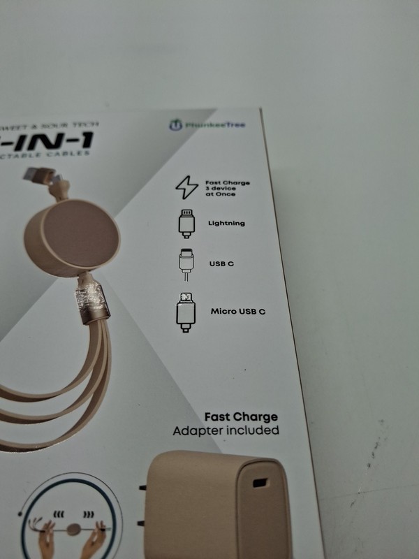 NEW Phunkee Tree 6-In-1 Retractable Cable SWEET SOUR TECH W/ FAST CHARGE ADAPTER gallery