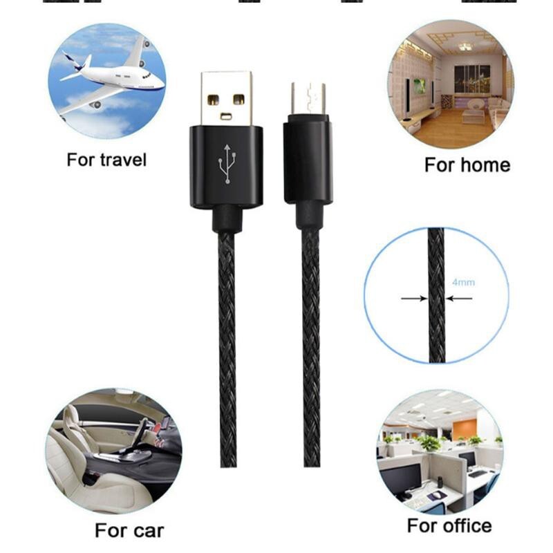 3 pack 6ft USB-C type c quick charging cable, braided. gallery
