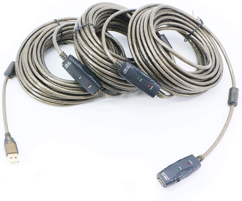 USB 2.0 A Male to A Female Extension Cable High Speed 480 Mbps (100 Feet with...