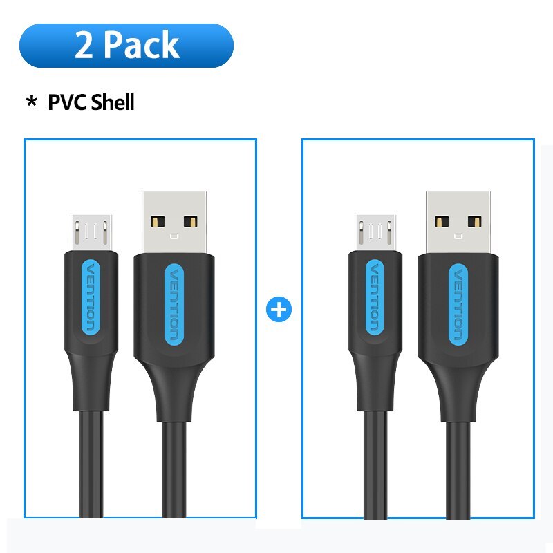 2 Pack Micro USB Cable 3A Nylon Fast Charging USB Cable for Xiaomi Samsung HTC
