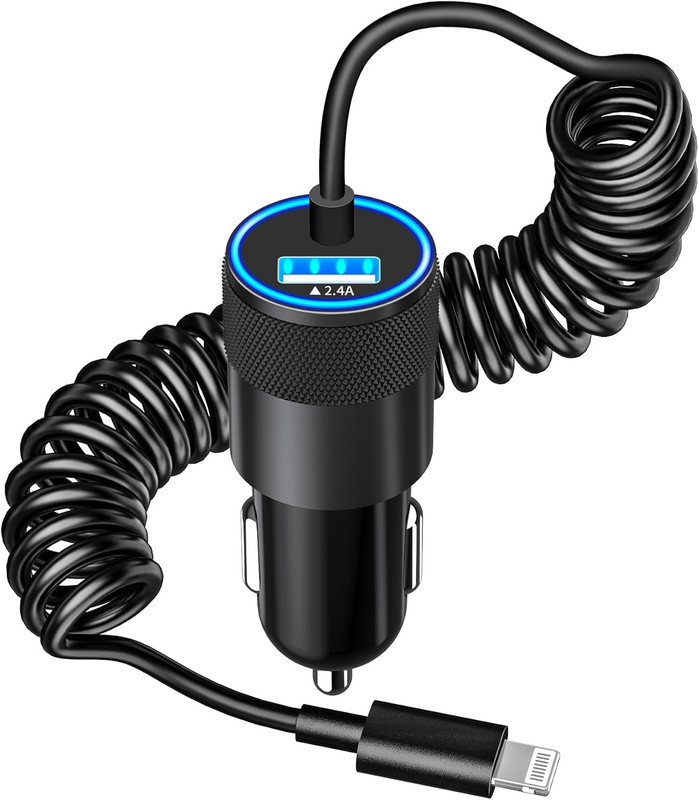 Apple Mfi Certified Iphone Car Charger Fast Charging + 6FT Lightning Cable | 4.