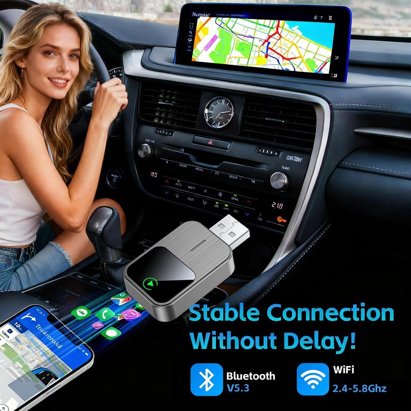 Wireless CarPlay Adapter for iPhone - Wired to Wireless CarPlay,Plug & Play,F... gallery