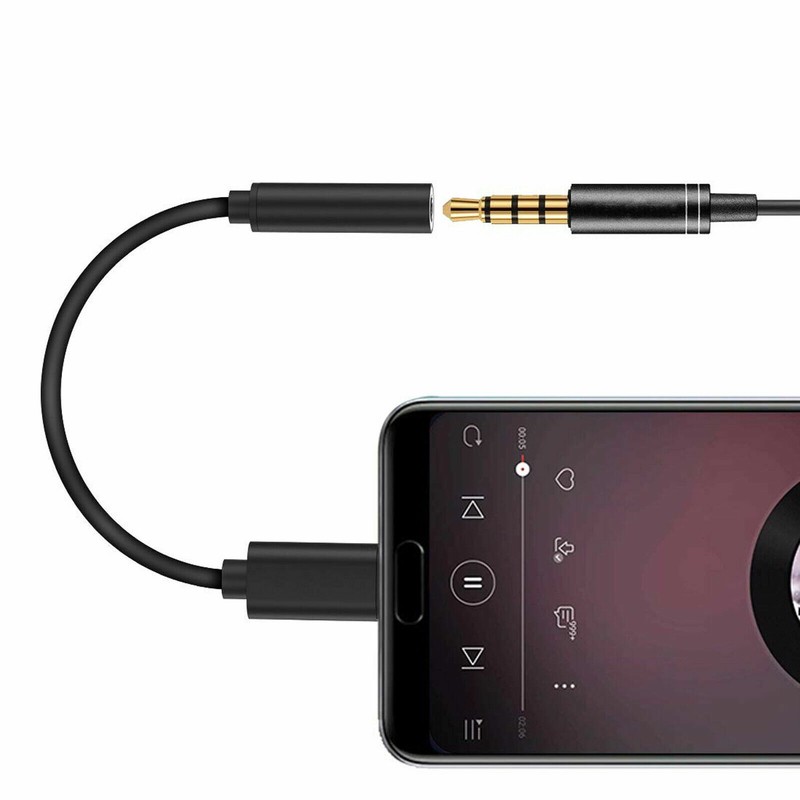 2x USB-C Type C Adapter Port to 3.5MM Aux Audio Jack Earphone Headphone Cable gallery