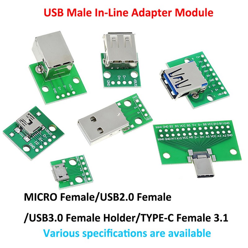 Typec Soldered Module Circuit Board Power Supply-USB to2.0/3.0 Female/Male MICRO gallery