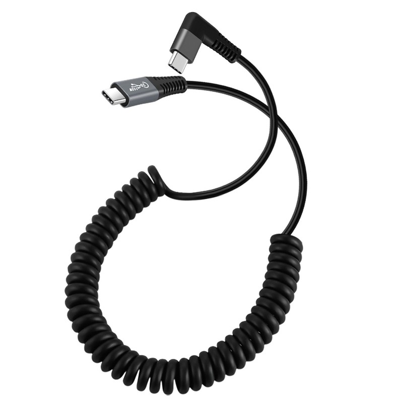 Chenyang 100W USB4 20Gbps Stretch Coiled USB-C Cable 8K for Keyboard Tablet