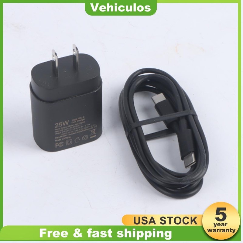 1pc 25w USB-C Super Fast Wall Charger+6.56FT Cable FOR Galaxy S24 S23 S22 Ultra