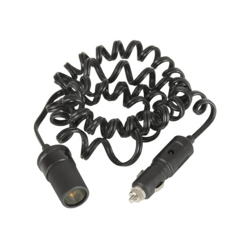 Curly 15A Heavy Duty Extension Cable Cigarette Lighter Plug 3m Water Resistant