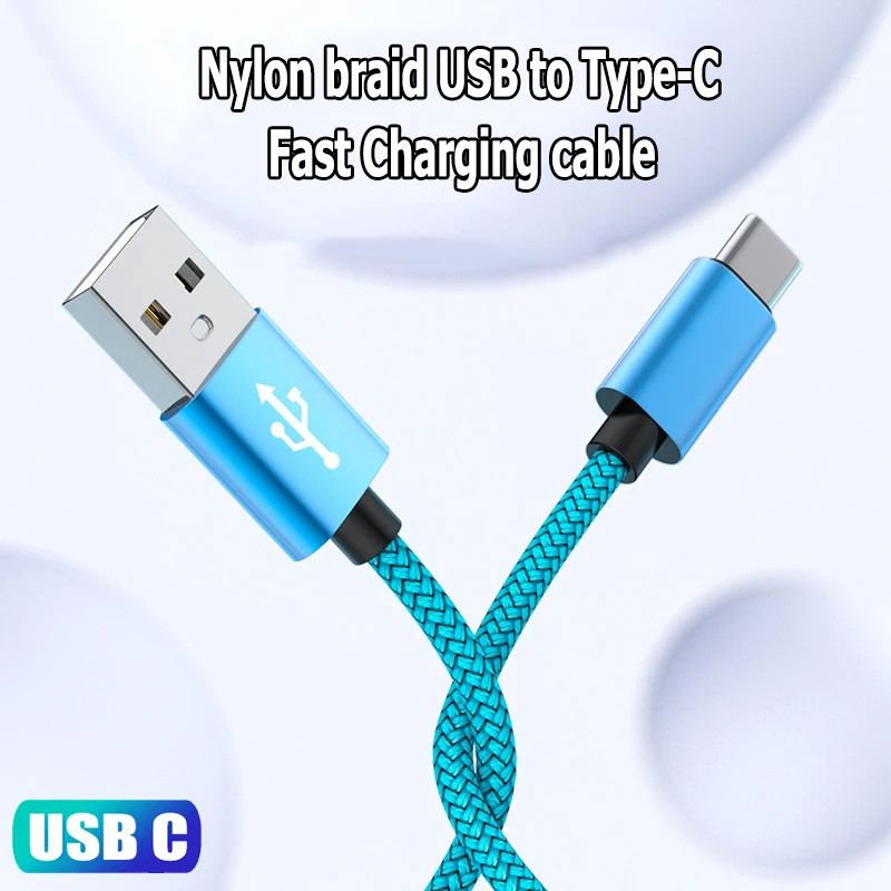 3A USB A to Type C Fast Charging Cable Nylon Braided for Samsung Huawei gallery