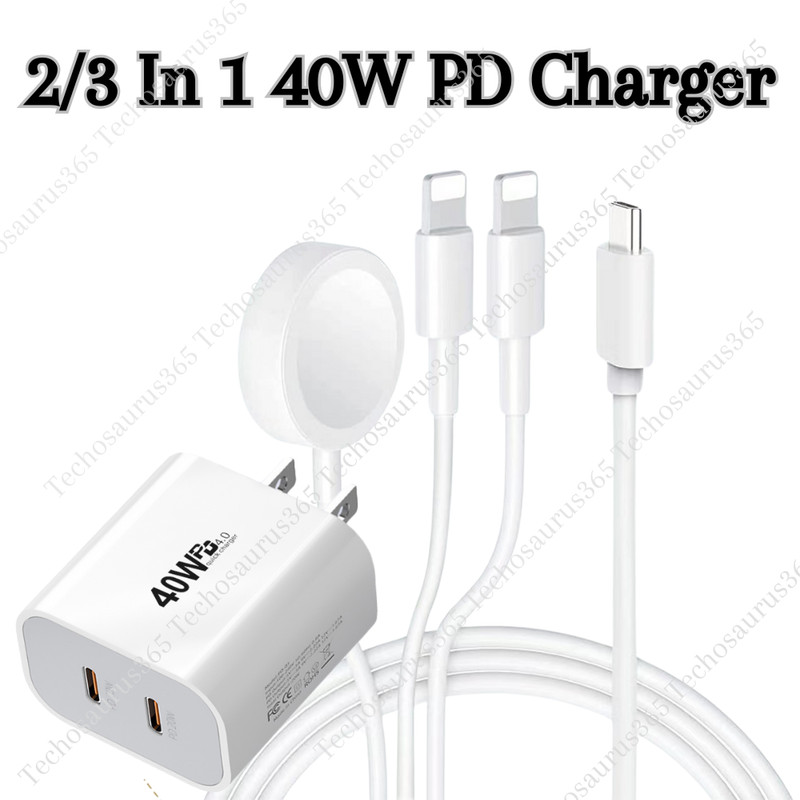 USB C Adapter Magnetic Fast Charger For Apple Watch 7/6/5/4/3/2/1/SE iPhone iPad