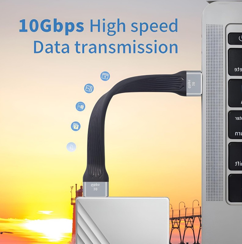 5 Inch 13cm USB 3.0 Type A Male To Male Short Data Transfer Double Sided Cord gallery