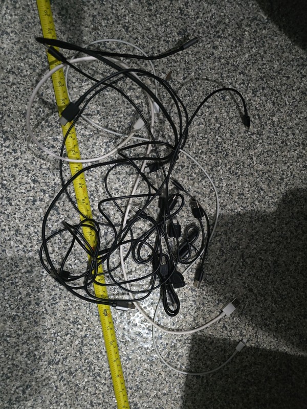 Mixed USB-C Cable Lot 13Pc Type-C Type-A Etc phone Adapter Bundle