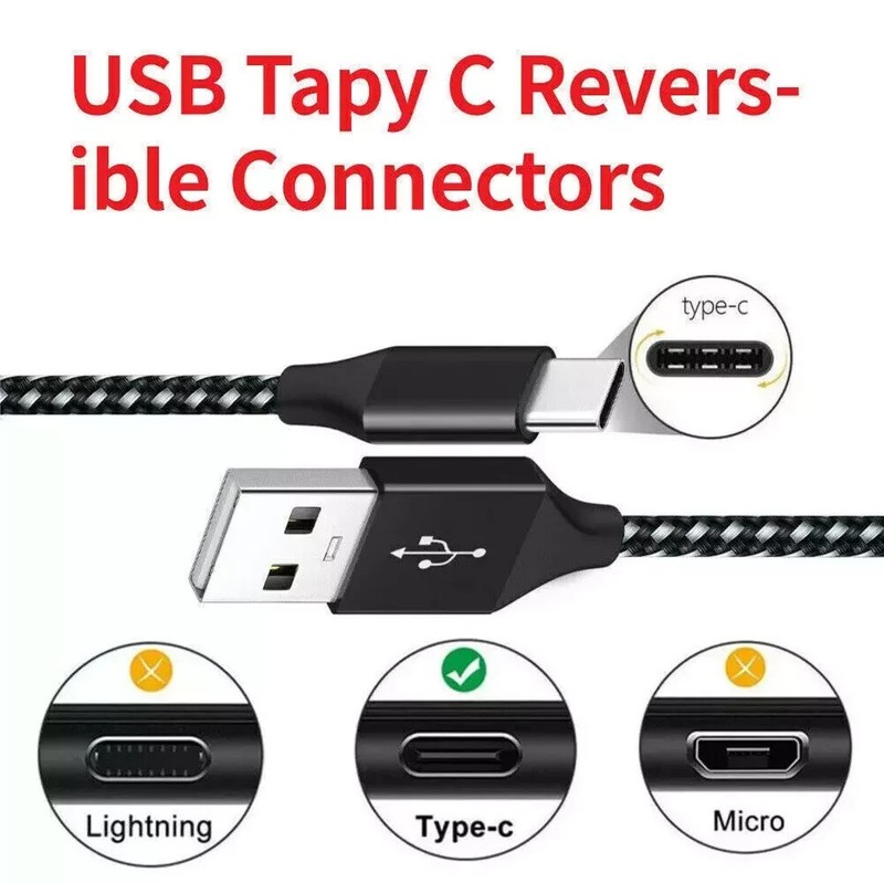 Heavy Duty Charging Phone Cable Type-C USB-C For Samsung Android LG Charger gallery