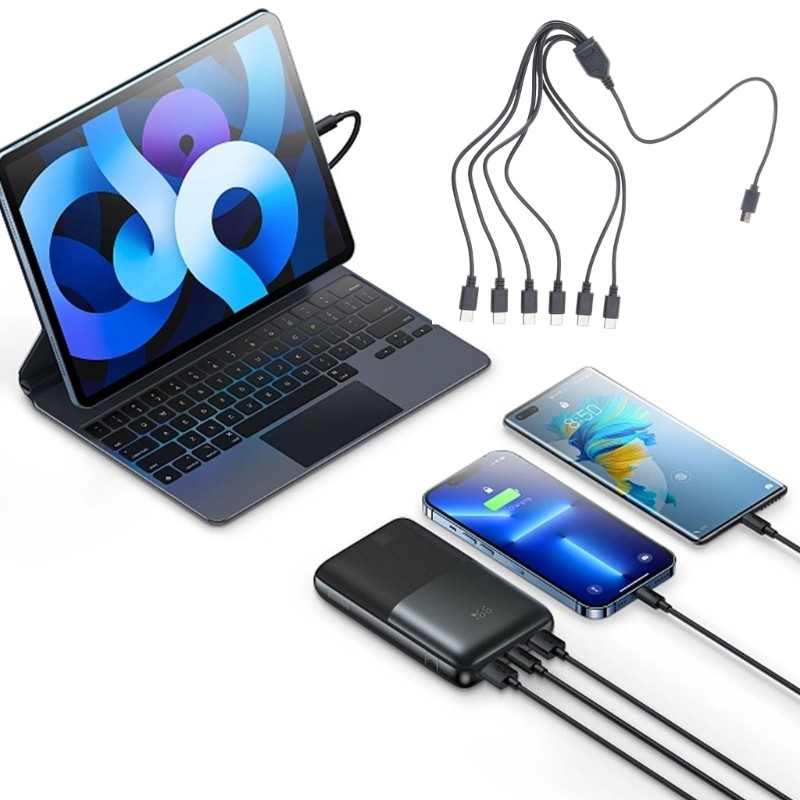 1 To 6 Charging Cable Portable Type-C to Type-C Adapter Cable Only for Charging gallery