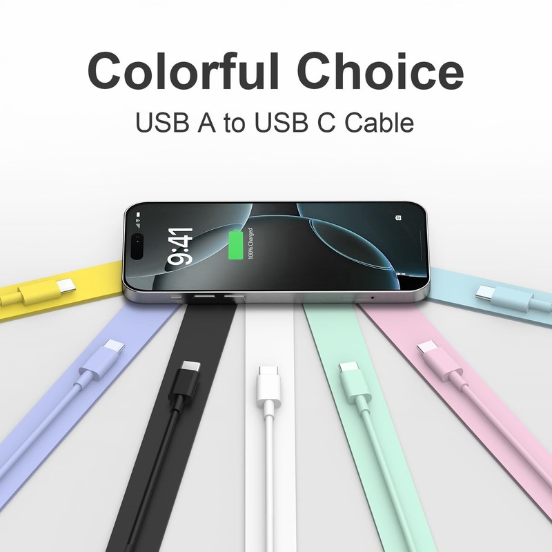 USB C Charger Cable 5FT MFi Certified for iPhone 17 16 15 - Fast Charging 5A gallery