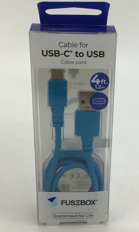 FUSEBOX 4' USB-C TO USB CABLE 131 1290 FB2 BLUE FREE SHIPPING