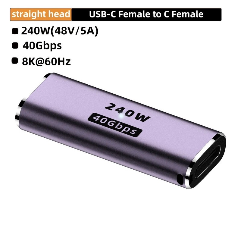 USB 4 Type C Female to Female Adapter Coupler 240W 40Gbps 8K for Thunderbolt Lot gallery